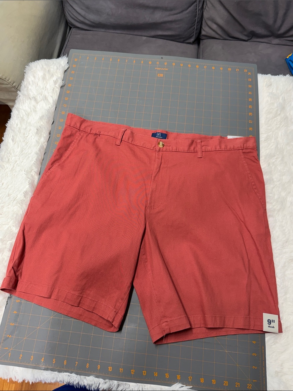 George Men's Coral Flat Front Shorts 42